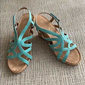 Women’s Turquoise Wedge Sandals